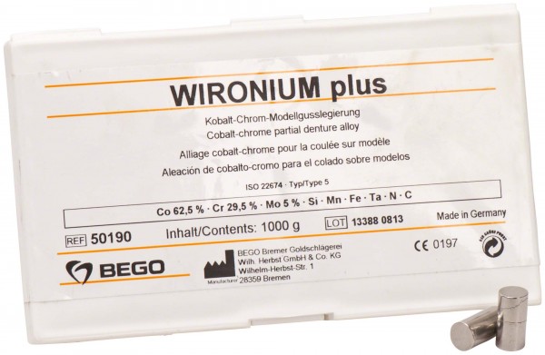 WIRONIUM plus-Co-Cr-Legierung f.Modellguss Pa 1kg