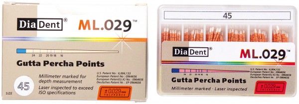 Diadent Gutta Percha ML.029 ISO045 Spill Pa 120