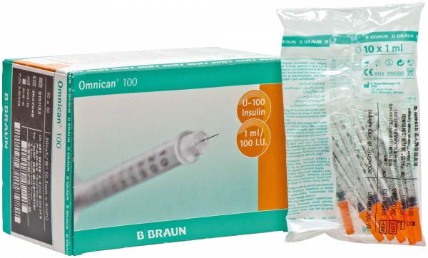 Omnican 100, 0,3x8mm Spritze Pa 100x1ml