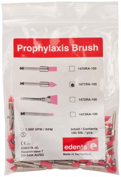 Prophylaxe Bürste RA 1471 rosa Spitze Pa 100