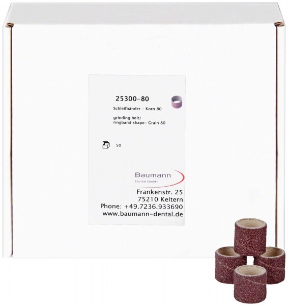 Schleifbänder, Korn 80, 13x12mm Pa 50