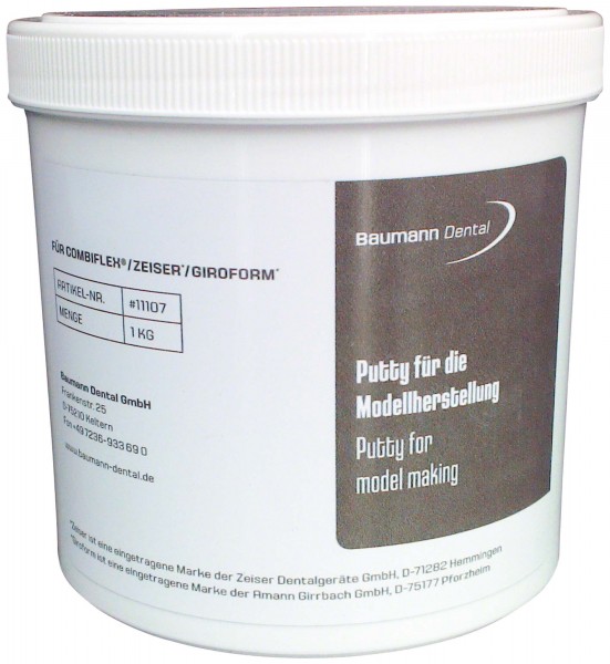 Knetsilikon Putty silbergrau Dose 1kg